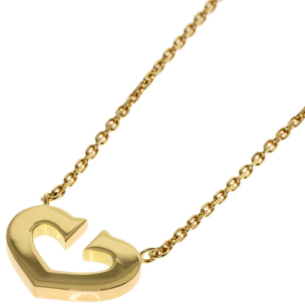 Cartier C Heart Necklace 18K Yellow Gold Women's CARTIER